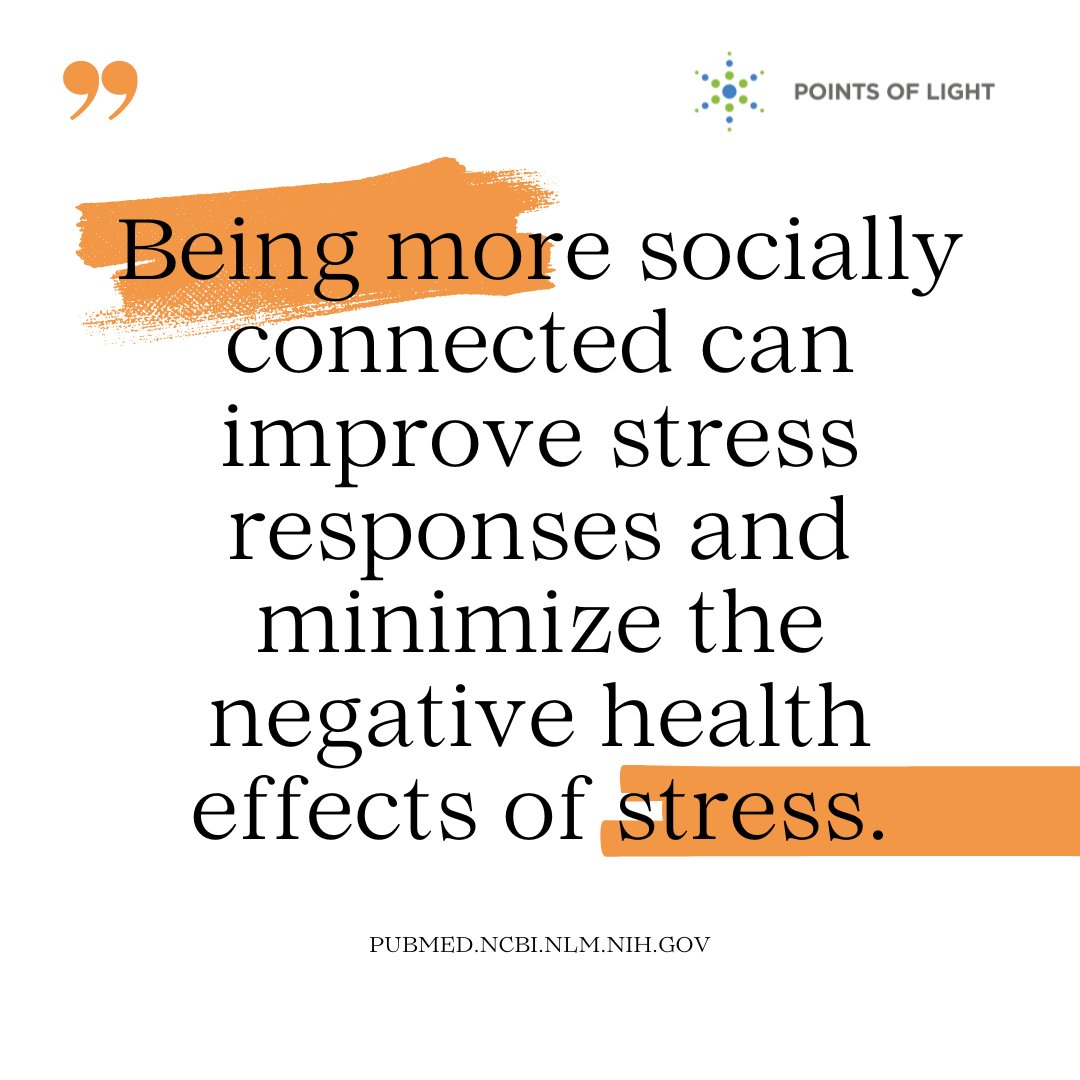 Recent research shows that increasing our social connections may be key to managing stress more effectively. When we volunteer and spend time with others, it not only makes us feel more connected but also gives us a support system to lean on.💙 #MentalHealthAwarenessMonth