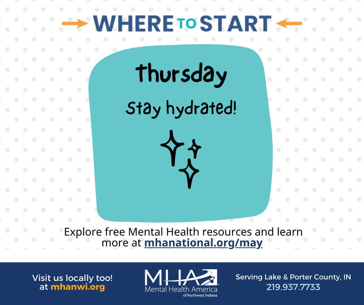 Stay hydrated friends! Studies show drinking just a few glasses of water each day can have a positive effect on cognition, help stabilize your emotions, and even help combat feelings of anxiety. #drinkwater #stayhydrated #health #wellness #selfcare #mental health #MHM24