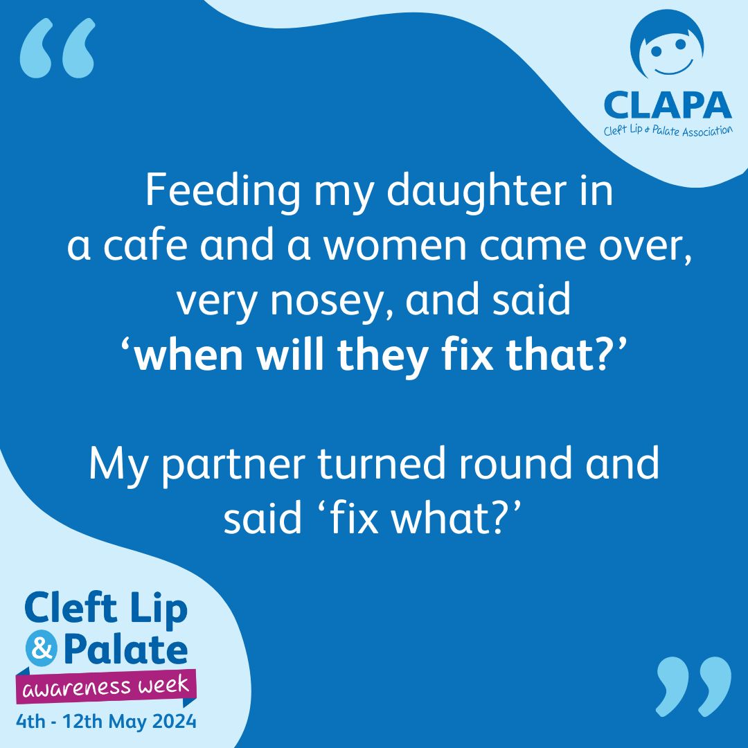 A cleft happens when the different parts of the mouth don’t come together all the way when a baby is growing in the womb. Surgery doesn't 'fix' a cleft - it might close the gap(s), but it doesn’t erase a family’s experiences or what might happen in the future.