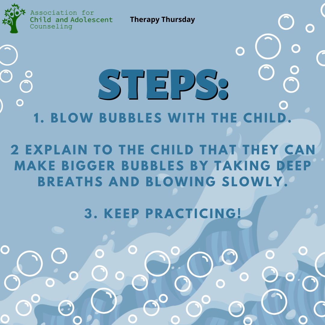 This week for #therapythursday we are using bubbles for mindful breathing! #childtherapy #acac #bubbles