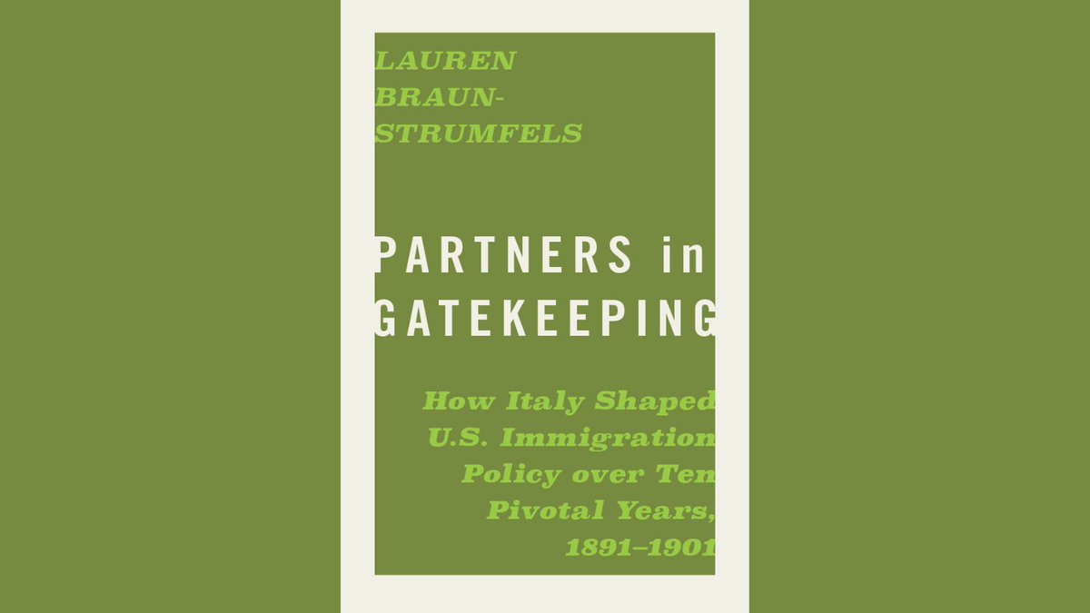 'Partners in Gatekeeping' 5/9, 6PM John D. Calandra Italian American Institute, 25 W 43rd St, 17th Floor, New York, NY 10036 Learn more: ow.ly/Nkec50RtCwT Learn how Italian immigration programs in the 1890s challenged traditional notions of US immigration control.