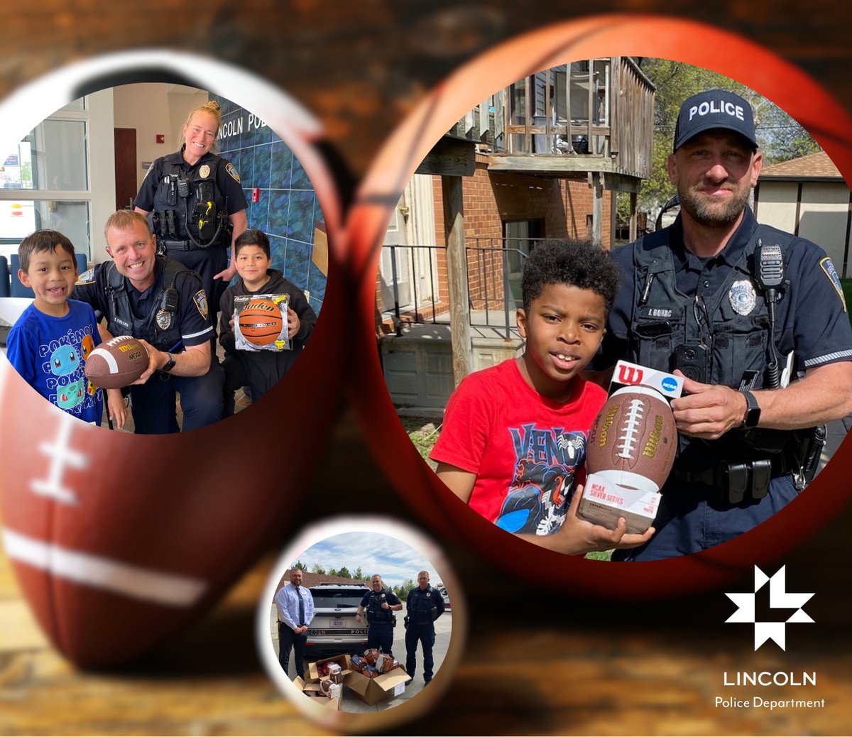 We're excited to announce a new partnership with #OperationNETS to benefit children in #LNK! Thanks to a generous donation from @SCHEELS, #LPD officers are handing out sports balls to kids they interact with on calls for service this spring & summer. @OmahaPolice @KearneyPolice