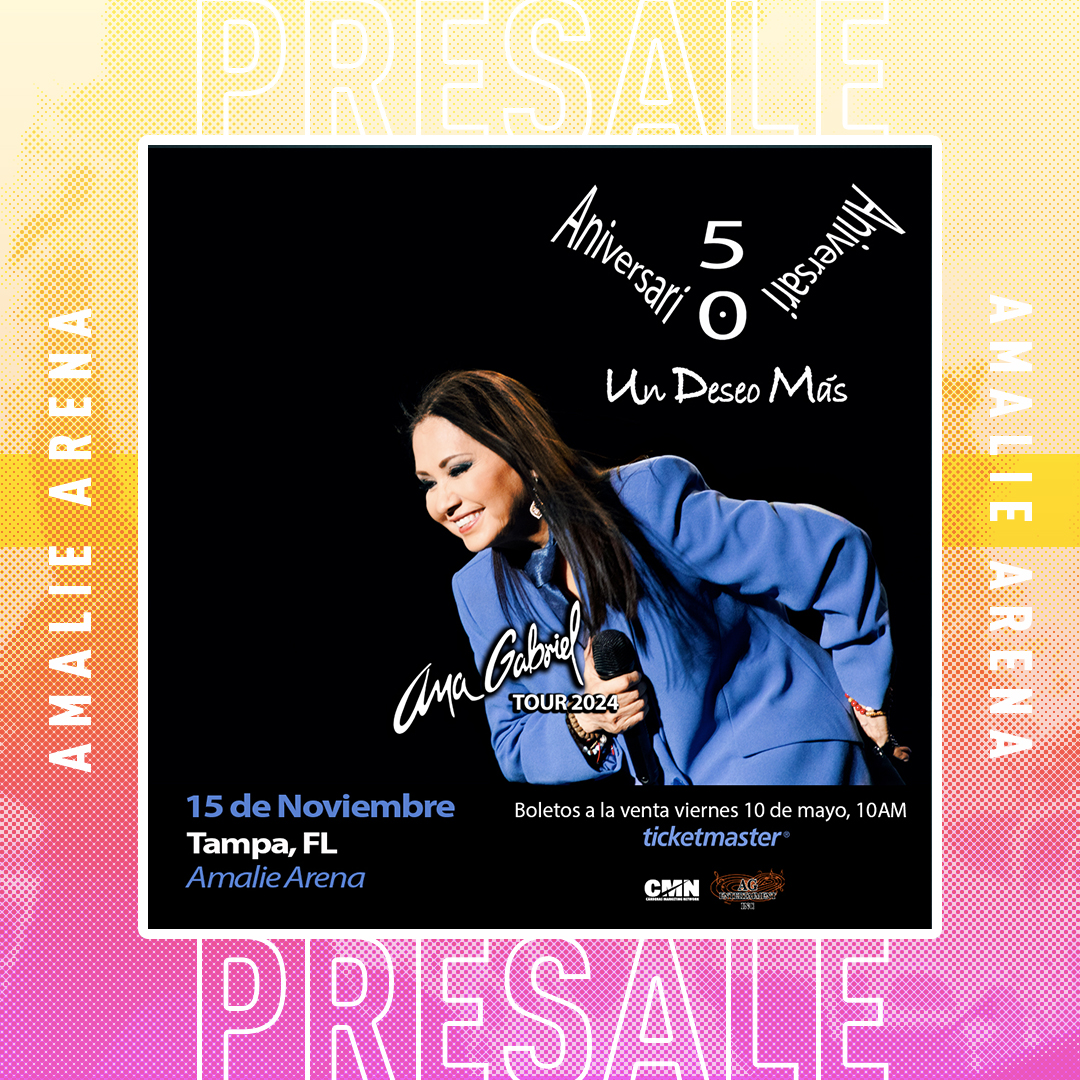 Starting now, use presale code 'TAMPA' for tickets to see @ANAGABRIELRL here on November 15 🎟️ bit.ly/3WtYHgJ