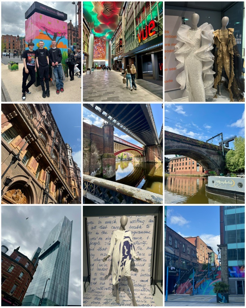 Earlier this week, Year 10 Art pupils visited Manchester Cathedral, Spinningfields, Manchester Art Gallery and the street art in the Northern Quarter. Their highlight was a visit to Castlefield Viaduct, a Victorian-era steel viaduct that's been transformed into a 'sky garden'.