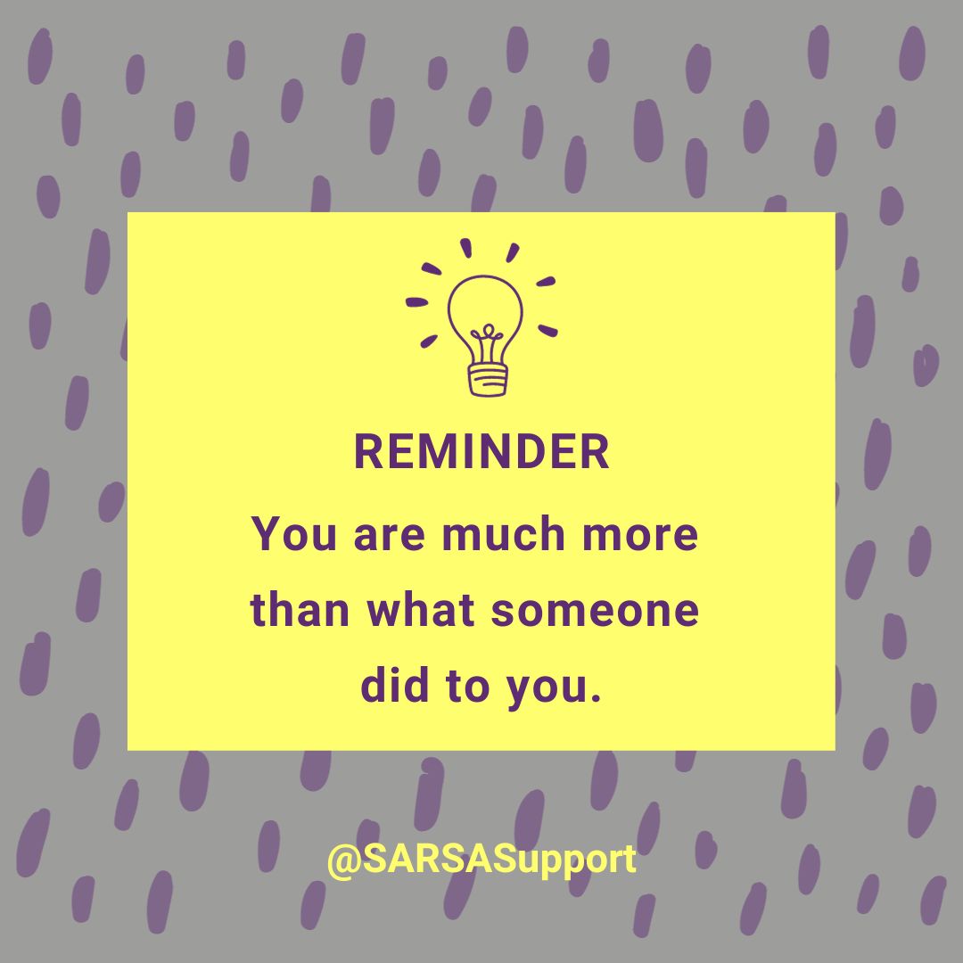 For victim-survivors of sexual violence, it can be very hard to stop thinking about the rape or abuse. Always remember: 💡the person who did that to you made the choices 💡you are not to blame 💡your reactions were normal reactions in an abnormal situation #ListenBelieveSupport