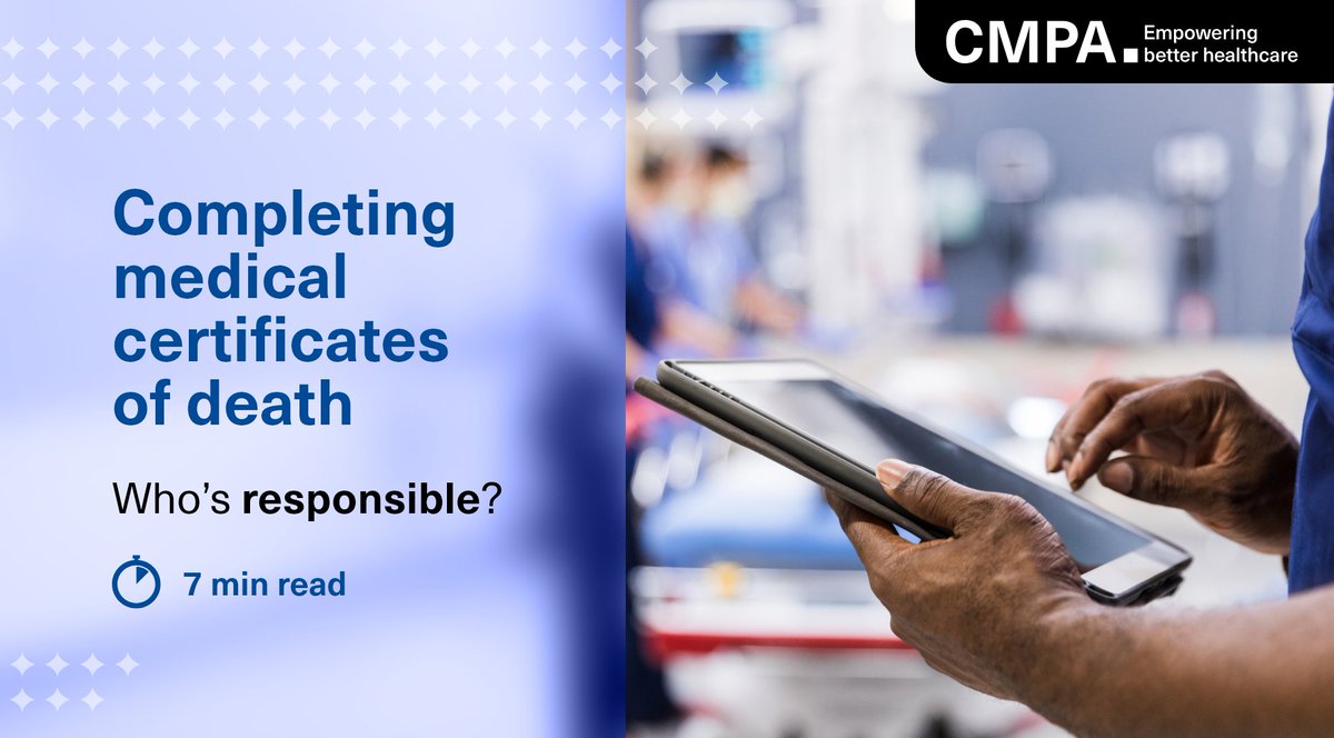 Who is responsible for completing medical certificates of death? Check out our article about physicians’ obligations when certifying a patient’s death to find out: ow.ly/Vx7950RAkn1 #MedTwitter