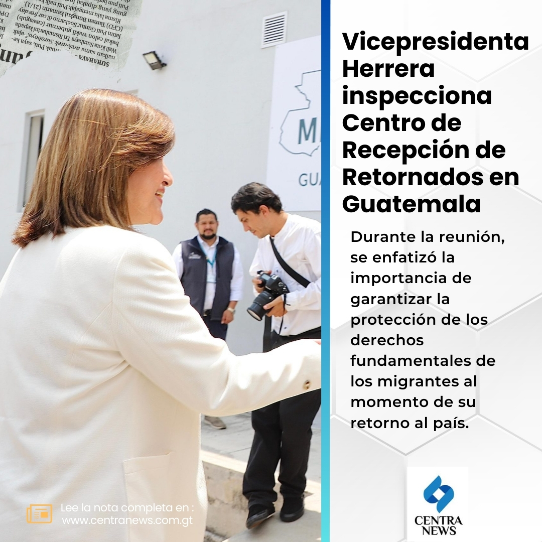 ✈️ 🔎 #NacionalesGT | Vicepresidenta Herrera inspecciona Centro de Recepción de Retornados en Guatemala.

📝 La nota: lc.cx/6JmmoC

#Ahora #Guatemala #MigraciónGT @MigracionGuate