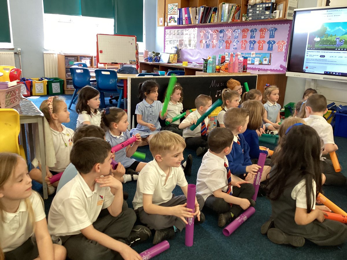 Primary 1 have had a musical afternoon learning to play some songs using the Boomwhackers! We had to demonstrate our. character strength of community and show our school value of Team!