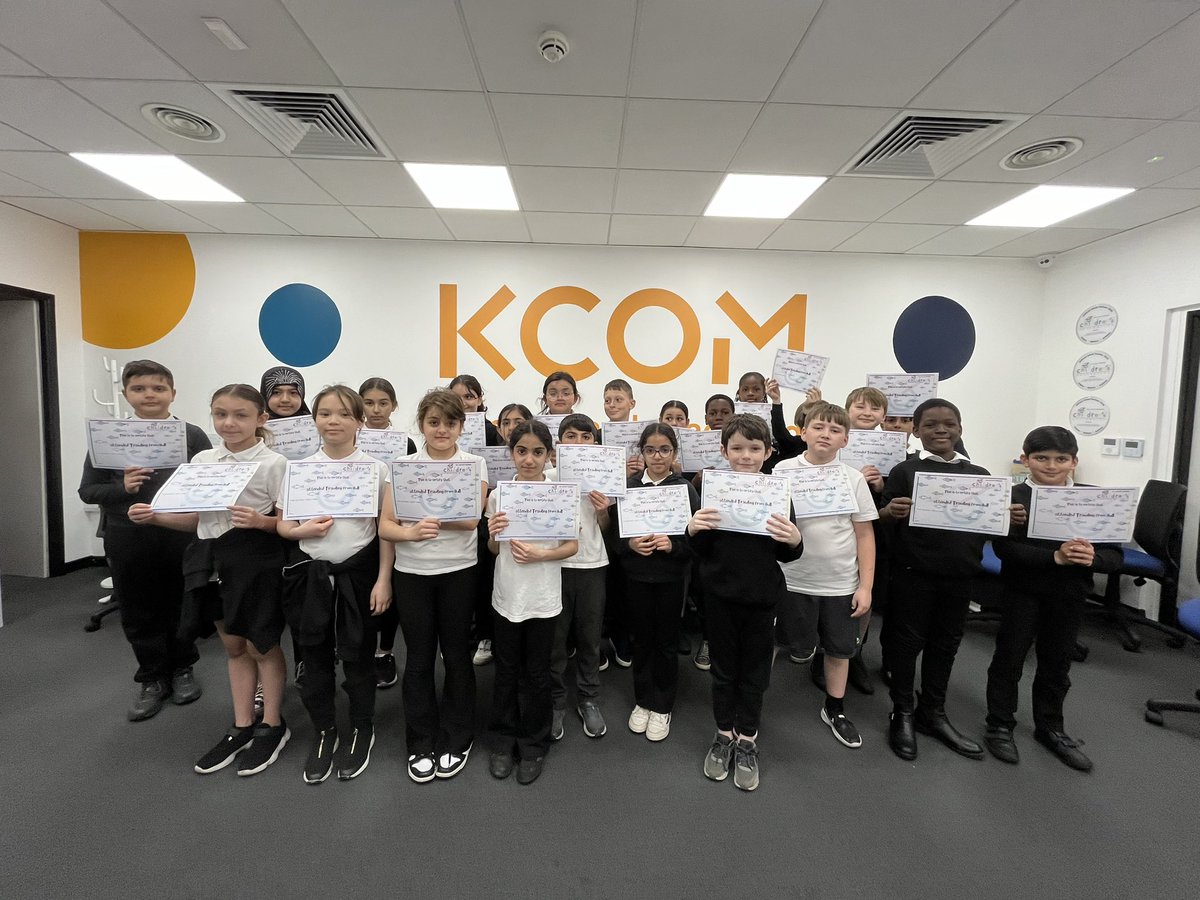 Well done to the YR5 children of @CollingwoodP_S who have earned their Trawling Experience Certificates today. They were a credit to their school. We had a fun day and the trip really enhanced their learning in Hull City Centre and at @KCOMhome Learning Zone #Learningcomestolife