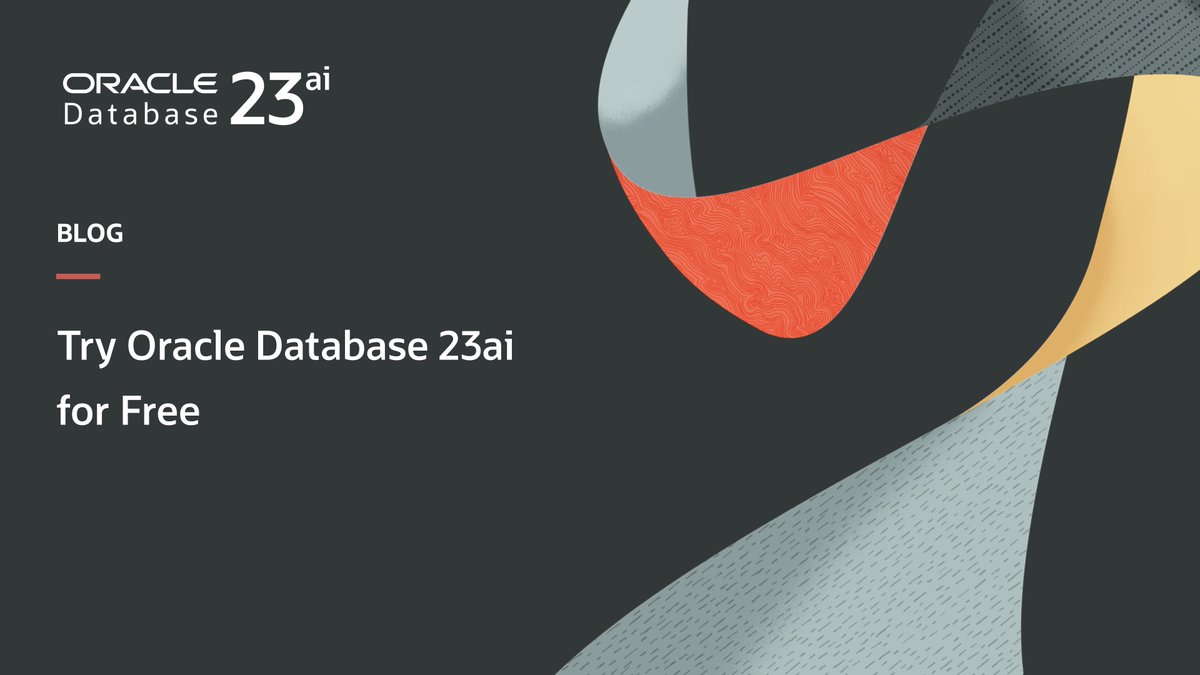 Are you eager to try out all the new game-changing innovations in Oracle Database 23ai? Take it out for a spin with FREE options – in the cloud with #AutonomousDatabase or with a downloadable container image. Find out how: social.ora.cl/6015jYfQW