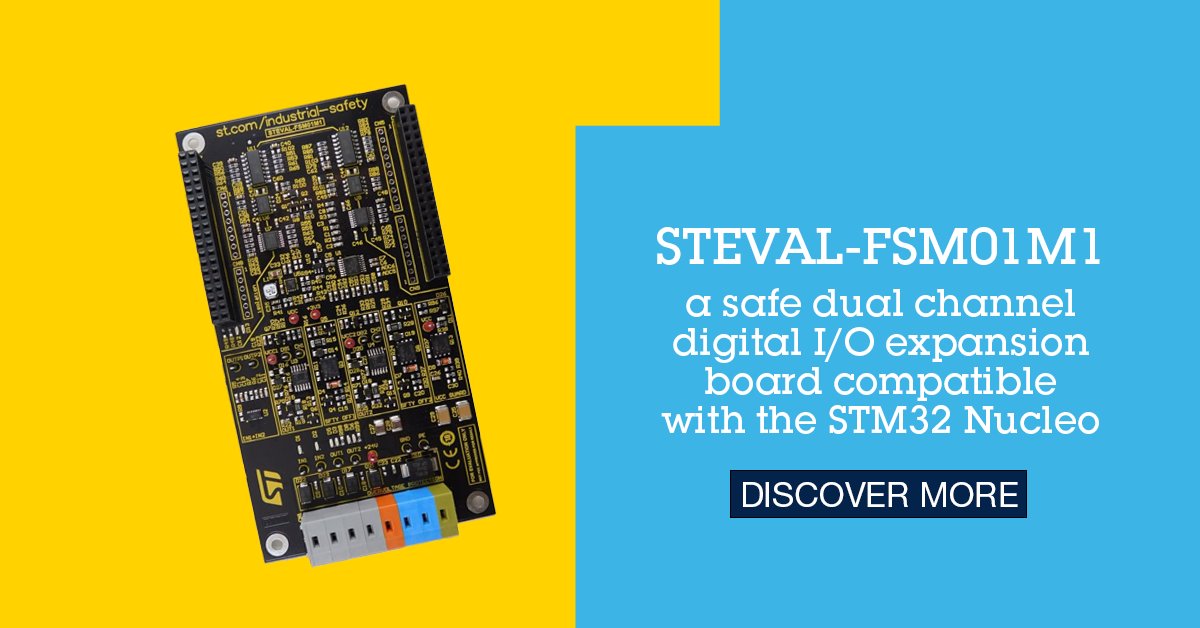 Dual-channel digital I/O #expansionboard for #STM32 Nucleo ensures robustness to meet the most challenging functional safety requirements in harsh #industrial environments 🔍 spkl.io/60144NiVG