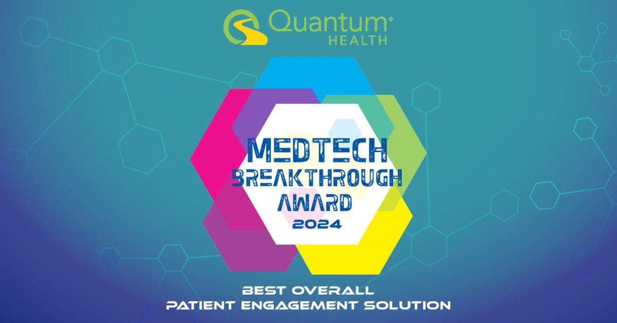 For the fourth year in a row, @QuantumHealth1 is proud to be recognized by @MedTech_Awards as the Best Overall Patient Engagement Solution, highlighting our commitment to simplifying the healthcare journey through innovative #healthcarenavigation. More 👉 hubs.ly/Q02wBLtT0