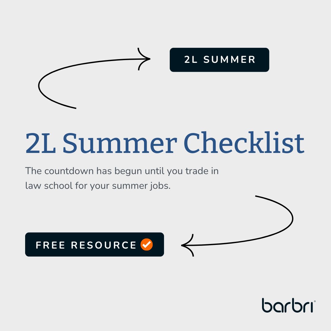 Most law students find it helpful to physically check items off as they complete them to track their progress. We compiled a “2L summer checklist” with things need to complete. Find it here: pulse.ly/3ythpwix4h