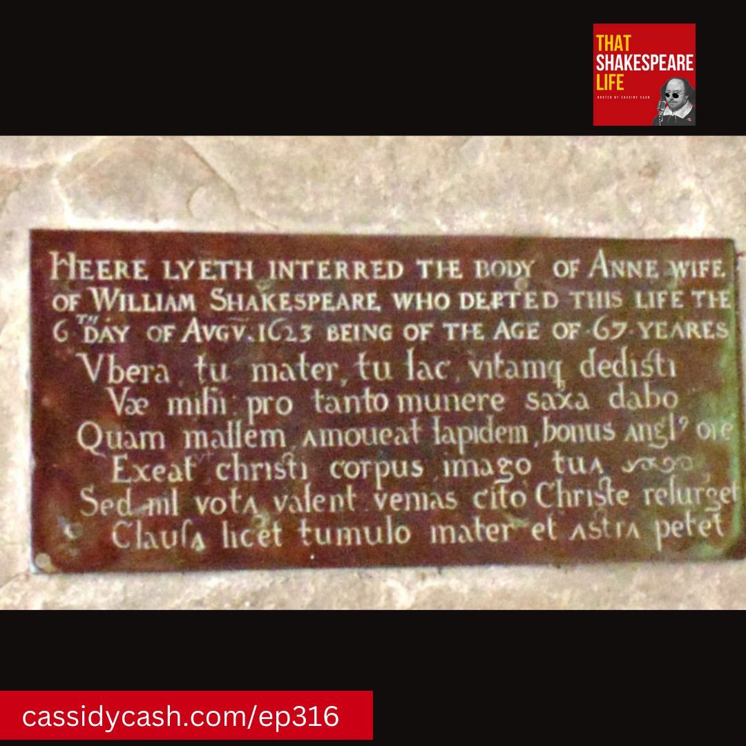 Anne Hathaway's Tombstone in the Church of the Holy Trinity, Stratford-upon-Avon | Tom Reedy | CCASA3.0 | buff.ly/3uBkg3r