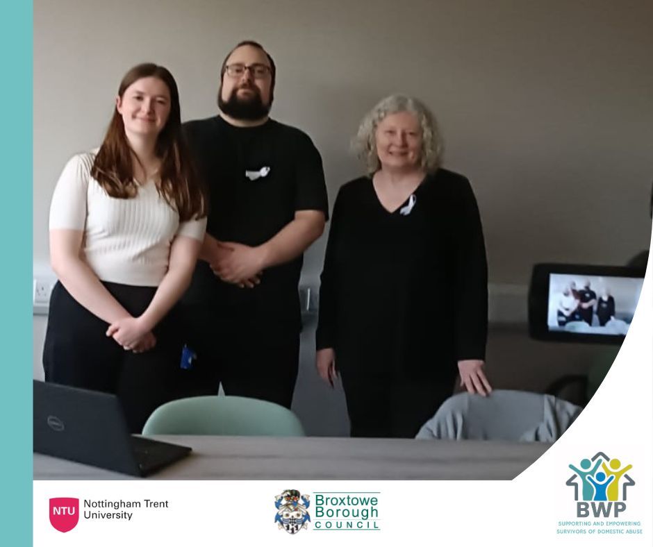 We were interviewed by a Journalism student studying at Nottingham Trent University. She had seen an article about Broxtowe Borough council achieving White Ribbon accreditation and being supported by Broxtowe Womens Project. Follow us as we'll be showcasing her work soon.. #ukspf
