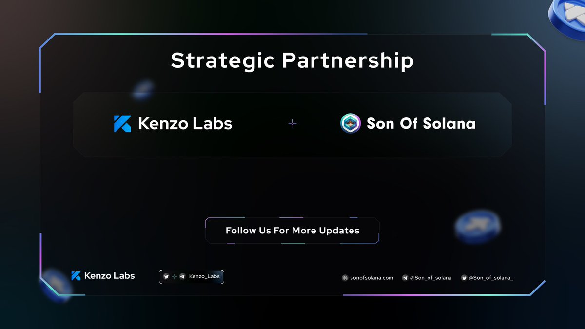 🔈 We are excited to announce our latest partnership with @Son_of_solana_ ✨ Solana's son is here to rule the MEME World!! they aim to create a vibrant ecosystem that supports the growth and hype of memecoins, empowering both novice and seasoned investors to explore innovative