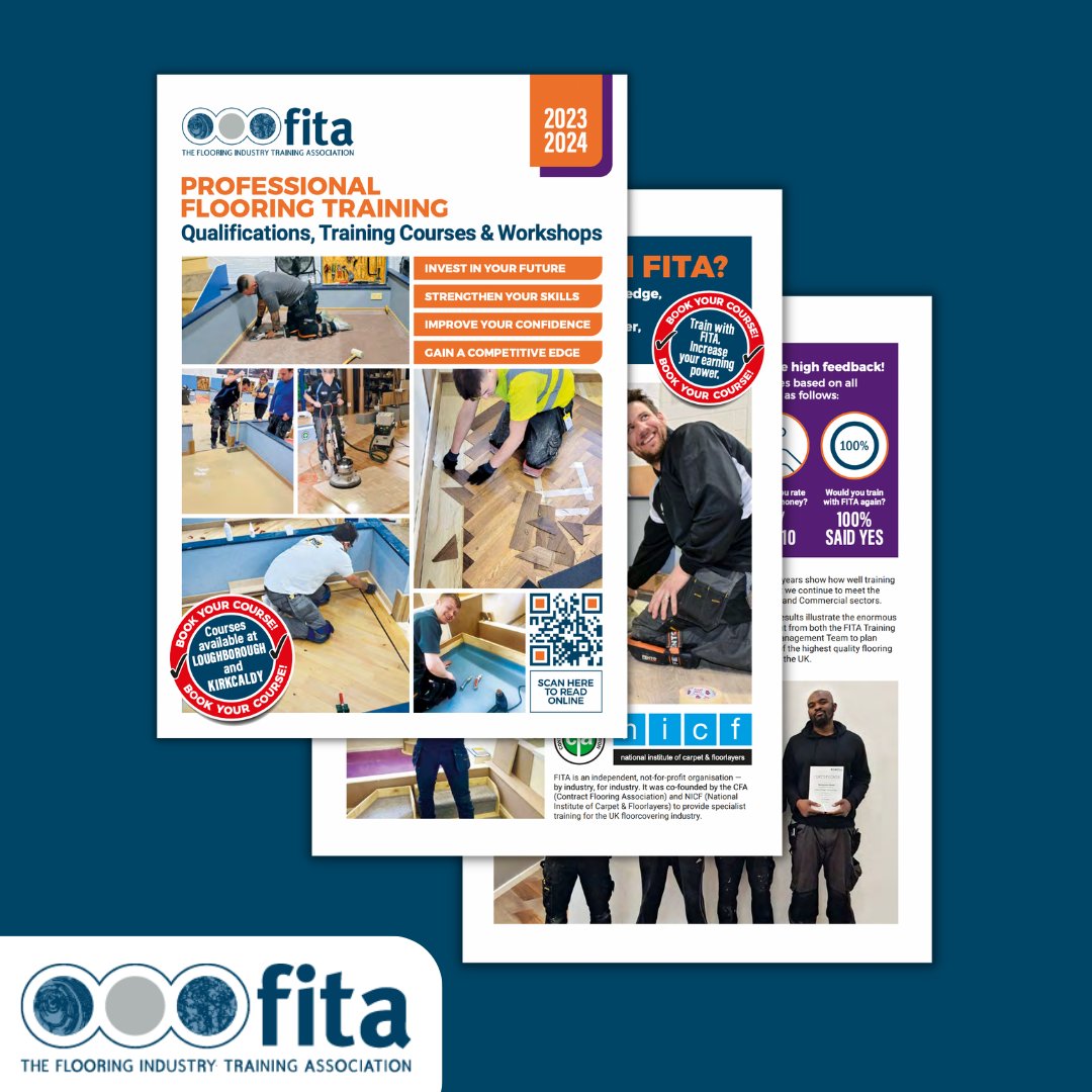 Are you looking to get a formal qualification in floorlaying?

FITA’s 2023–2024 Course Prospectus provides options for training courses and outlines available assessment opportunities.

View the prospectus online or download as a PDF here:
fita.co.uk/FITA-Prospectu…