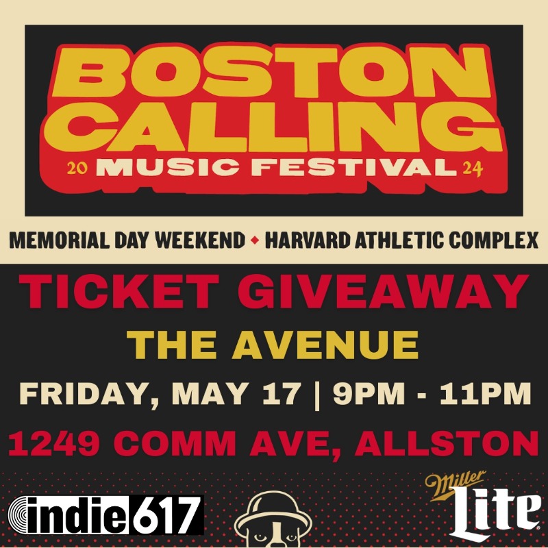 Join @indie617 and @MillerLite at The Avenue in Allston on Friday, May 17th from 9 to 11 for your chance to win tickets to #BostonCalling!