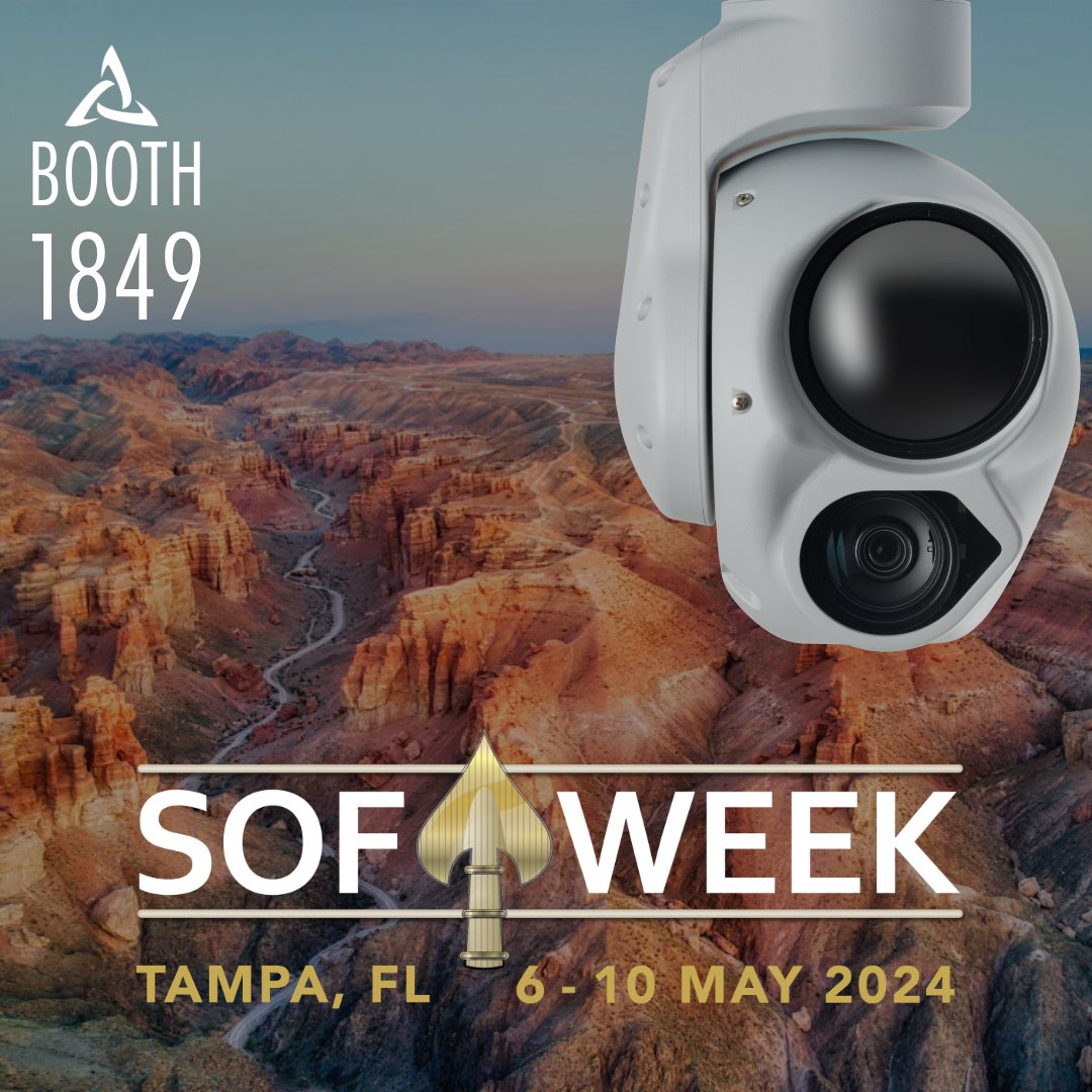 It's been an incredible week at SOF Week showcasing our imaging systems!  Swing by booth 1849 before we close to discuss how Trillium can elevate your missions.

#SOFWeek #TrilliumEngineering  #HD55 #ActionableImagery #MissionProven  #Visualintelligence #TrilliumIntegration
