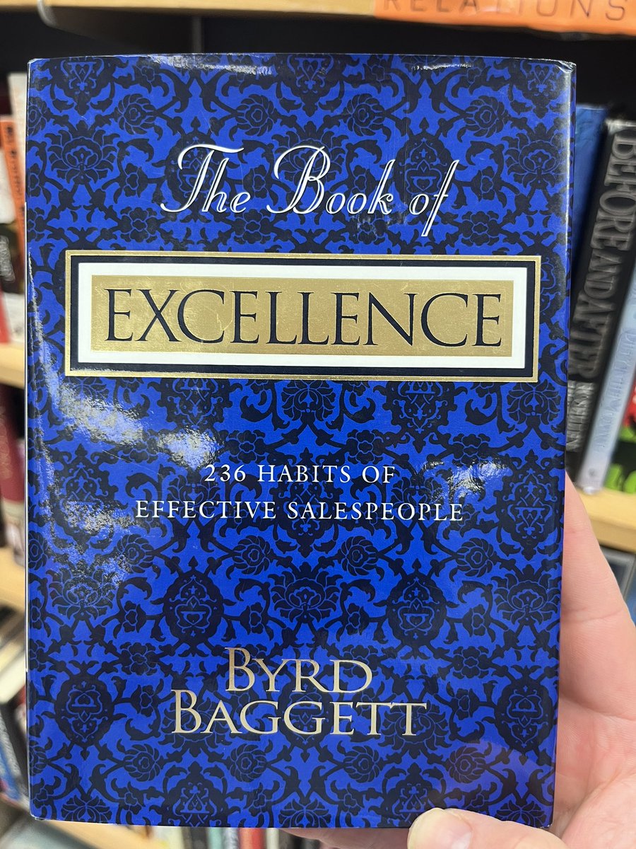 Featured ZABS Book of the Week 📚 

The Book of Excellence 🤩 

236 Habits of Effective Sales People. 

Available at ZABS Place.
 #bookoftheweek #motivation #habits #thriftfinds