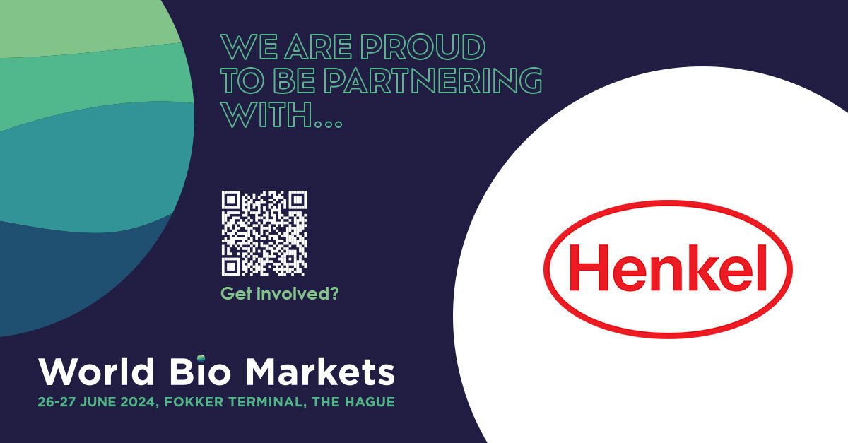 We're thrilled to welcome @Henkel as one of our valued partners for World Bio Markets 2024! 

Henkel's commitment to innovation, responsibility, and sustainability aligns perfectly with the ethos of World Bio Markets. 

Don't miss out - bit.ly/4a1ECS2

 #WBM24 #Henkel