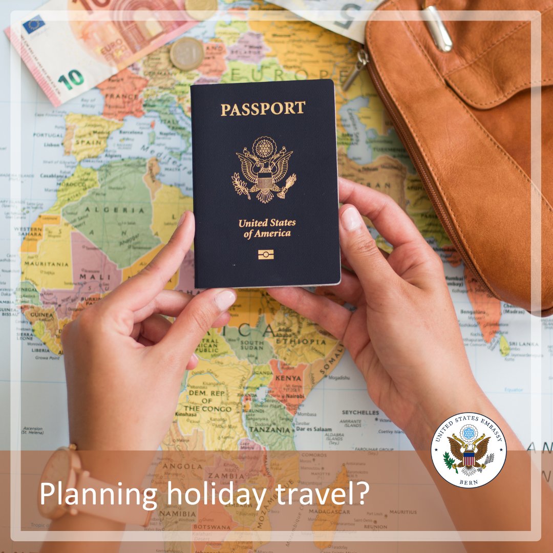 You’ve booked your airfare, hotel, and tours, but have you checked your passport’s expiration date? If it expires in less than a year, we recommend following these steps to easily renew by mail at least 2 months before your trip: ch.usembassy.gov/u-s-citizen-se….