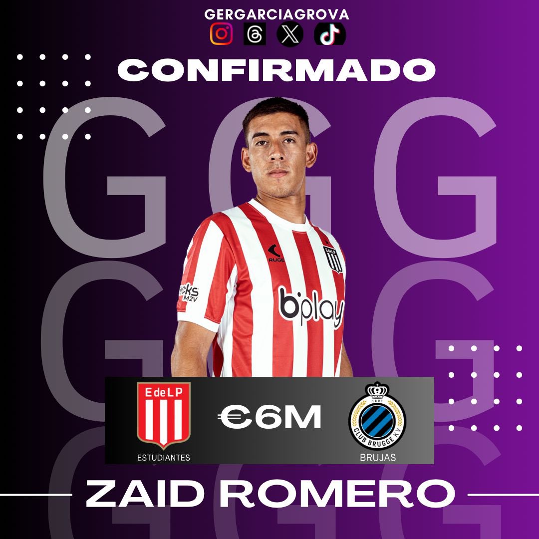 🚨 Zaid Abner Romero ES REFUERZO de #Brujas. 👉🏾El conjunto 🇧🇪 compra al marcador central de 24 años en €6M. 📌#EDLP posee el 60% y #GodoyCruz un 40% ✍🏾 hasta Junio de 2028