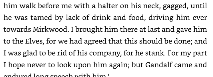 PoorQuentyn's tweet photo. I hope the Gollum hunt movie includes his road trip with Aragorn, canonically the worst days of Aragorn's life https://t.co/QeNsD67hOa