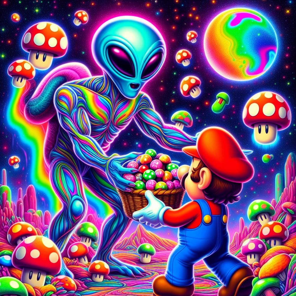 Mushrooms from Mario World 🍄🍄🍄 #AIArtworks #trippy #artwork #AIart
