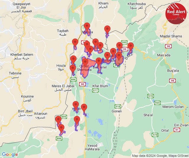 A large attack by Hezbollah is ongoing