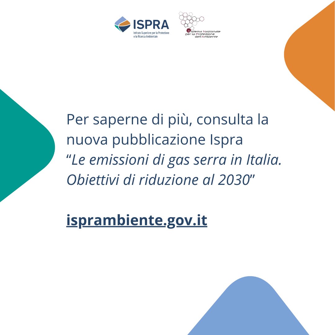 Pubblicati i nuovi dati Ispra sulle #emissioni di #gasserra in Italia. Per saperne di più: bit.ly/3JuhSPS