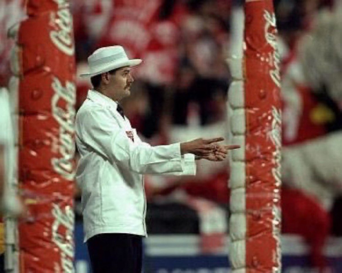 The best thing about Australian rules football was every score resulted in a guy in a hat reacting like Isaac just after he’d mixed a perfect mojito on the Love Boat.