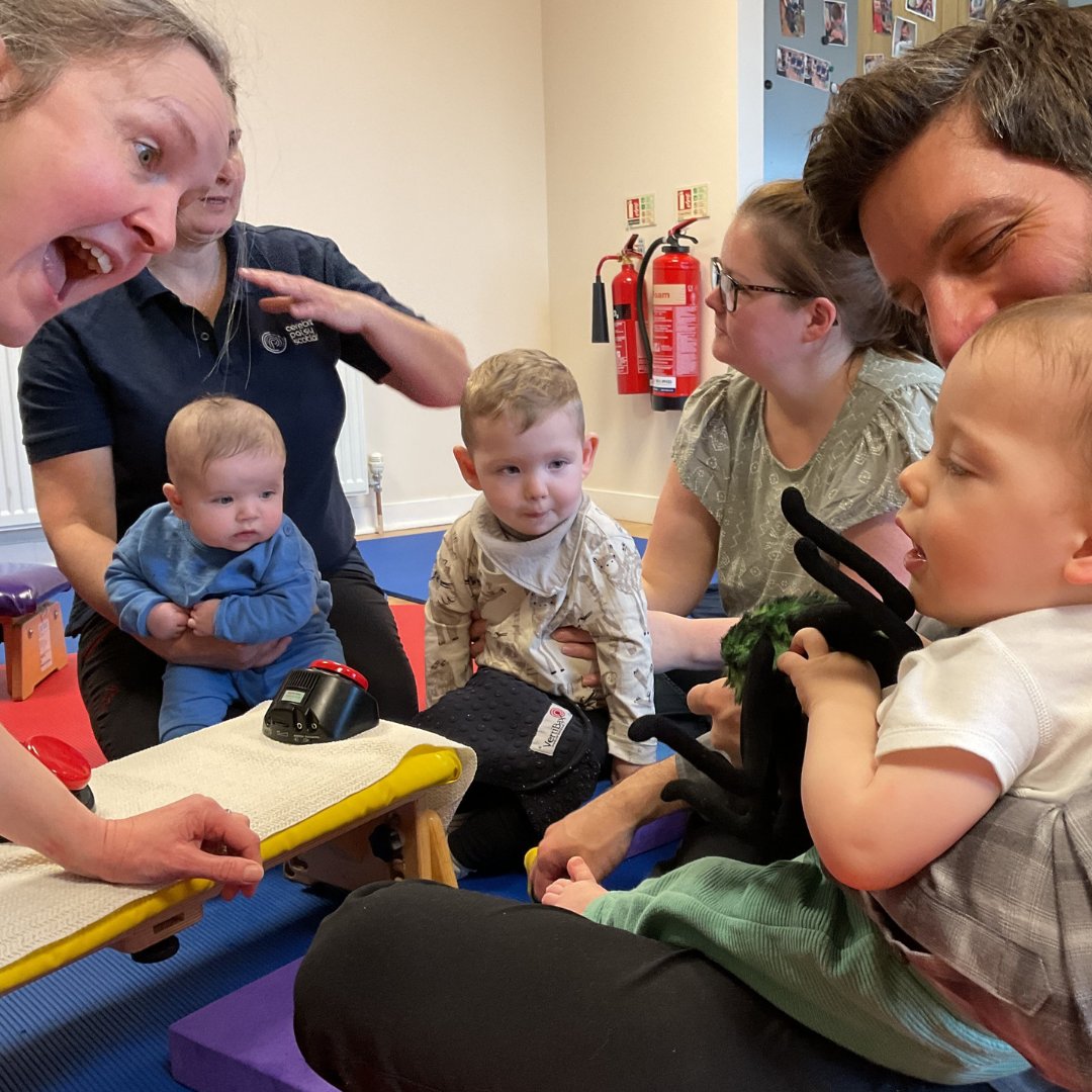 We had a great time at our last Baby buds group exploring water, listening to rain sounds and generally getting a wee bit wet! 😊 Our next session runs on Friday 17 May. If you would like to come along, get in touch: cerebralpalsyscotland.org.uk/how-we-help/fo…