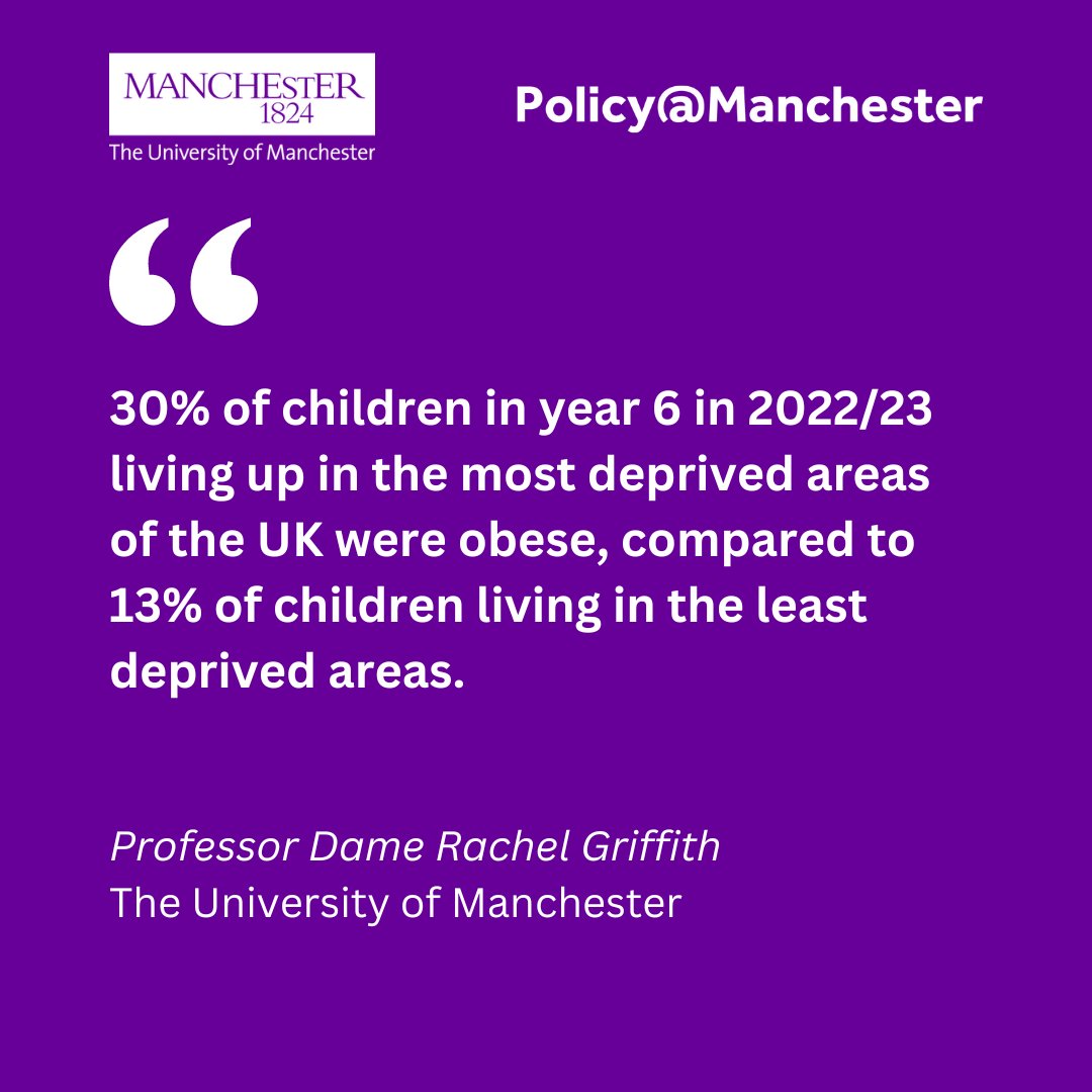 👉Obesity and associated malnutrition in childhood can have signiﬁcant long-term impacts on physical and psychological health 📑Prof Dame Rachel Griffith analyses what drives poor nutrition and assesses policy efficacy around this issue 🔗Read more: ow.ly/Q1Yu50Rykch
