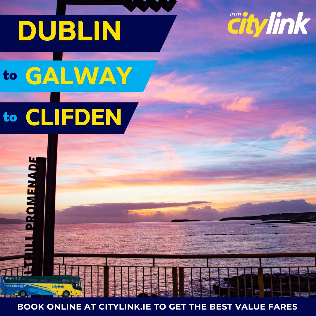 Here is a few ideas of what you can get up to in Galway this weekend: ⚽ Cheer on @GalwayUnitedFC vs Sligo Rovers on Friday 🏃‍♀️Take our Galway-Clifden service to Cleggan pier & get the ferry to the Inishbofin Half Marathon and 10K ⛵Enjoy the brilliant An Tóstal Salthill