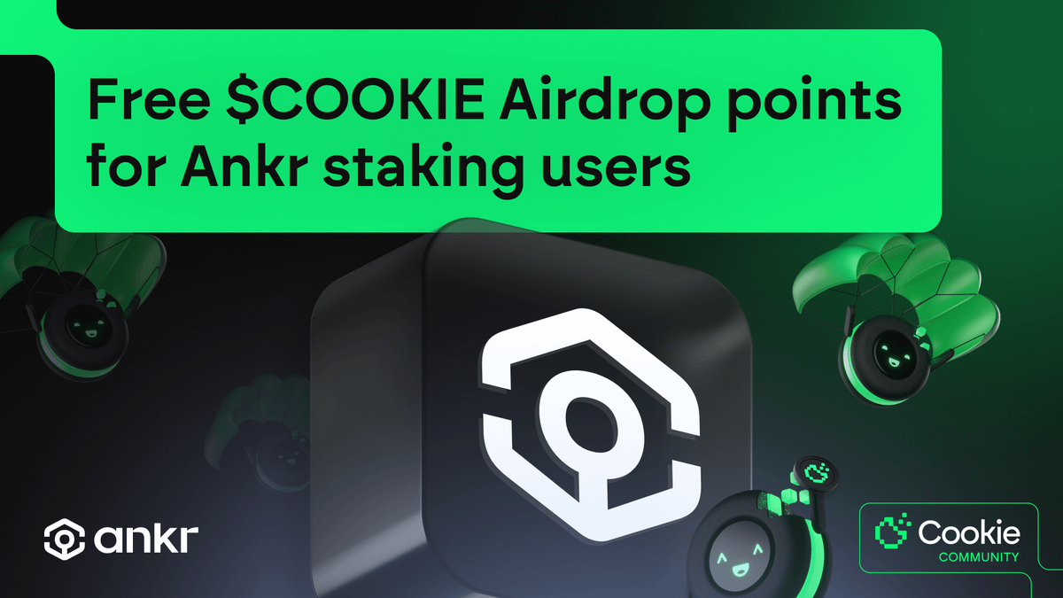 We've partnered with @Cookie3_com, the hottest MarketingFi Protocol featuring an AI Data Layer 🍪🔥

This means Ankr Staking users can earn free $COOKIE airdrop points just for their past project interactions.

No extra tasks – just being part of the Web3 community gets you