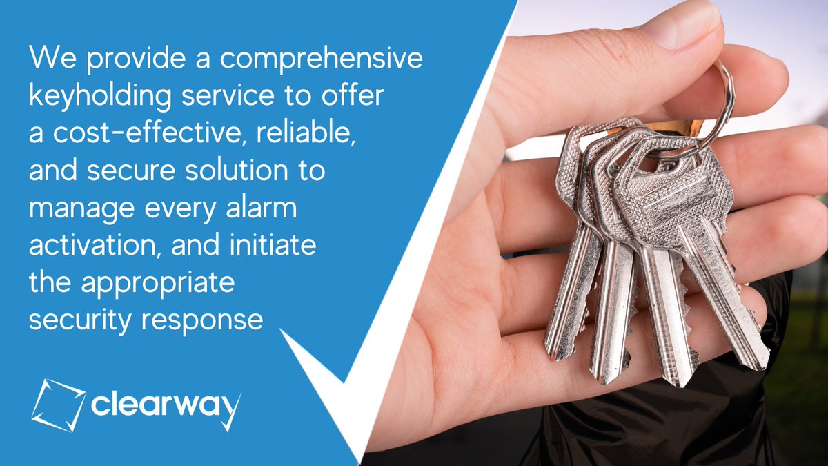 The Clearway team provides a comprehensive keyholding service to offer a cost-effective, reliable, and secure solution to manage every alarm activation and initiate the appropriate security response. Find out more here: clearway.co.uk/keyholding/ #keyholding #securityservices