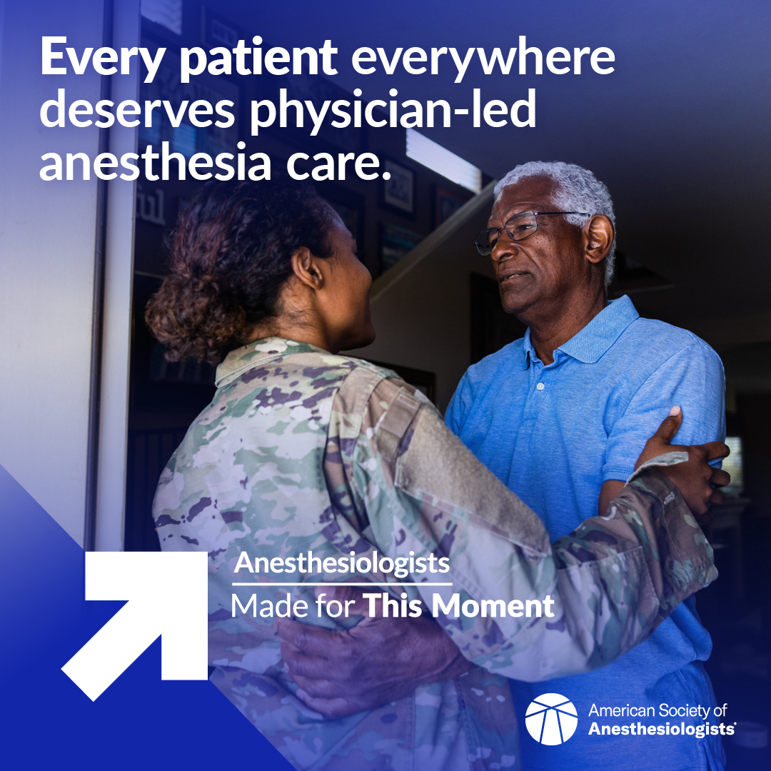 Denying any group of patients access to #anesthesiologists subjects them to greater risks in surgery. This includes residents of rural areas, historically marginalized racial groups, people with low incomes, older adults, and Veterans. Learn more: ow.ly/l3rF50RzSKZ