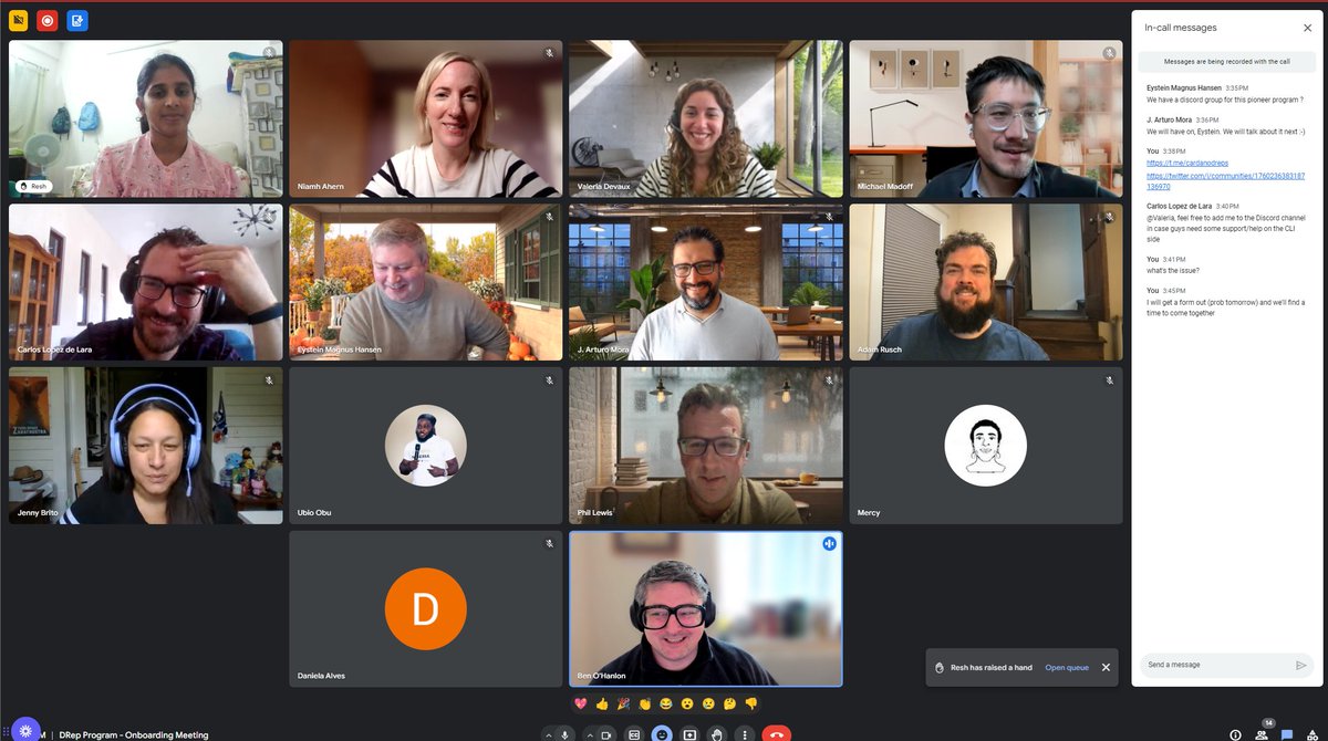 Excited to share that candidates have been selected for the DRep Pioneer program 🚀 We held onboarding calls to launch this new program with @AdamRusch @phillewisit @Jennycitalinda @adanorthpool @wada_org @UbioO @DanielaAlvesRI @michael_madoff @benohanlon @jarturomora #Cardano