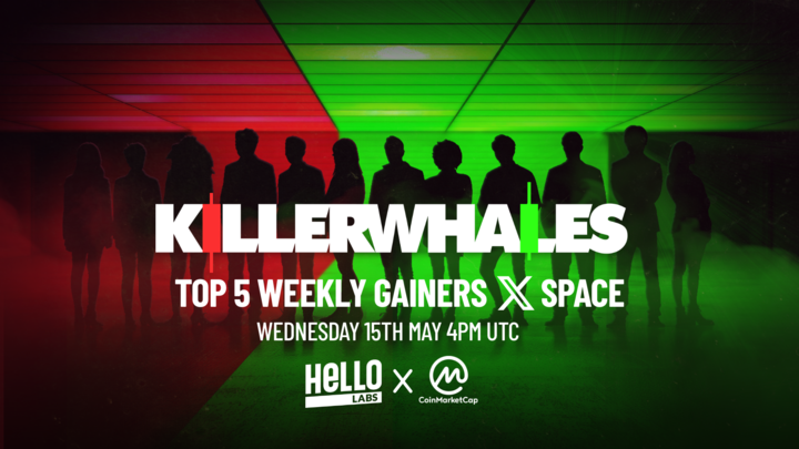 HELLO Labs x @CoinMarketCap Presents: Top 5 'Weekly Gainers' Community LIVE! 🎙️ Each Wednesday, the Top 5 gainers on the voting leaderboard from the previous 7 days will each have 10 minutes LIVE on X the following week to convince the CMC community why they deserve a spot on