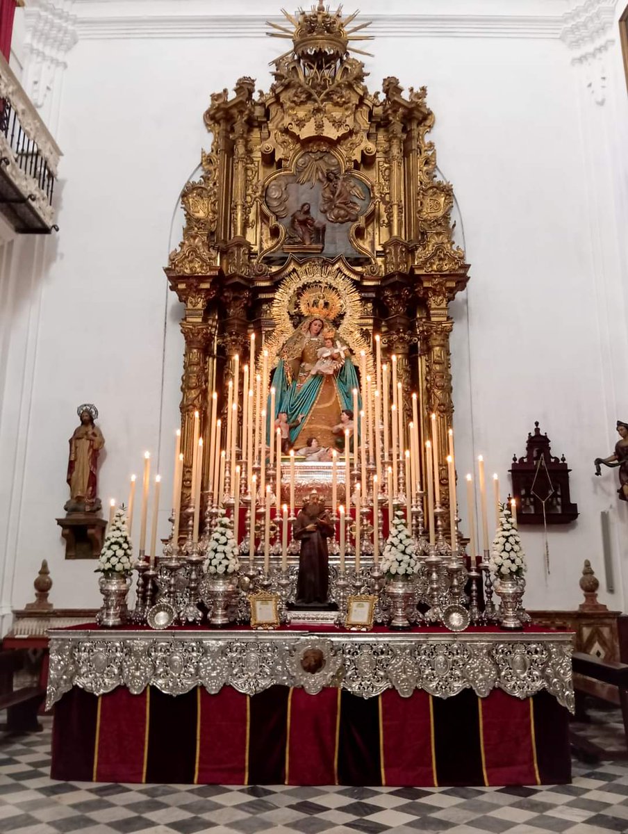 🔴 La Hermandad de los Desamparados celebra Solemne Triduo a la Virgen. La Señora se encuentra entronizada en un bello altar en la Iglesia del Carmen. @HNSDesamparados 📷 RRSS de la Hermandad. #CádizCofrade #Cádiz #CadizCofrade #Cadiz #GloriasdeCádiz