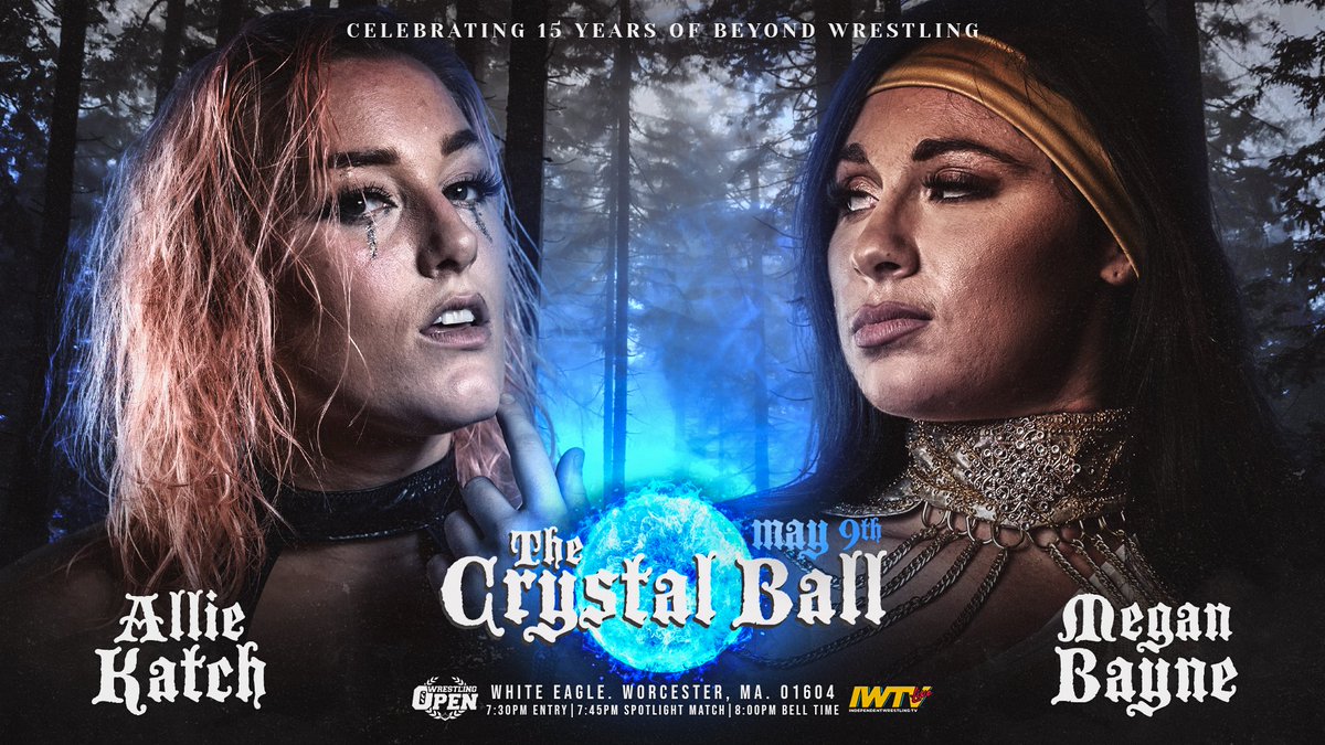🔮 TONIGHT 🔮 🔮 TONIGHT 🔮 Join us in celebrating 15 years of Beyond Wrestling with The Crystal Ball! 📺: @indiewrestling 🎟️: $10 at the door Advanced 🎟️: shopiwtv.com/collections/wr… #WrestlingOpen