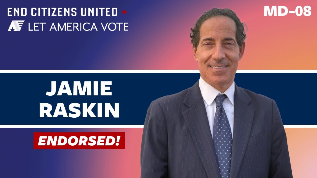 🚨 Endorsement Alert 🚨Today, we are endorsing Rep. @jamie_raskin for reelection. He has a proven track record of fighting to reform the corrupt system that favors the wealthy elite over hardworking families and will continue to hold our public officials accountable.