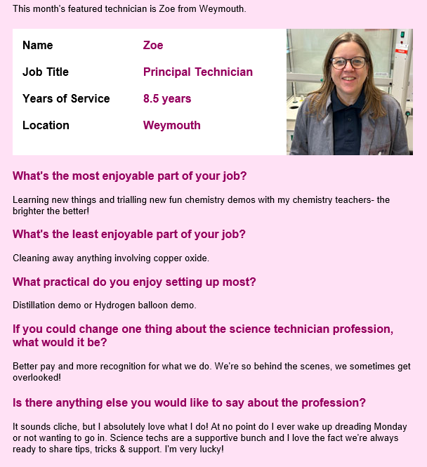 Fantastic to see UNISON rep Zoe featured in the @Preproom newsletter!