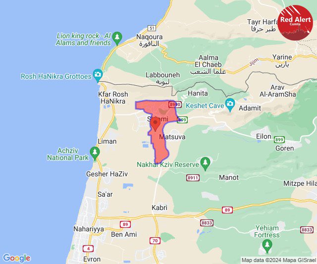 An attack by Hezbollah on Occupied Al-Bassa, just now