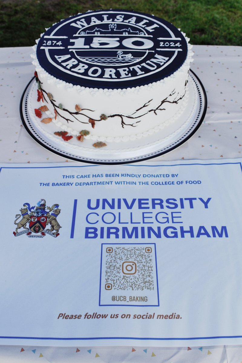 🎉 Happy 150th birthday to Walsall Arboretum!🌲 The Arboretum celebrated in style with 6,500 people enjoying the sun over the Bank Holiday, with a fantastic cake donated by the Bakery at our own College of Food - themed around the seasonal changes of a tree throughout the year.
