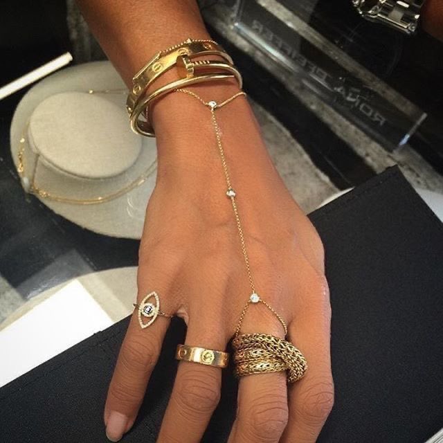 Golden jewellery