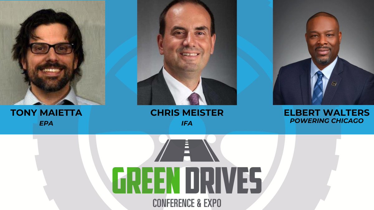 Green Drives has started & thrilled to introduce our final speakers! Tony Maietta, @EPA | Chris Meister, Illinois Finance Authority | Elbert Walters @PoweringChicago #GreenDrives #AlternativeFuels #AlternativeVehicles #EV #CleanFuels