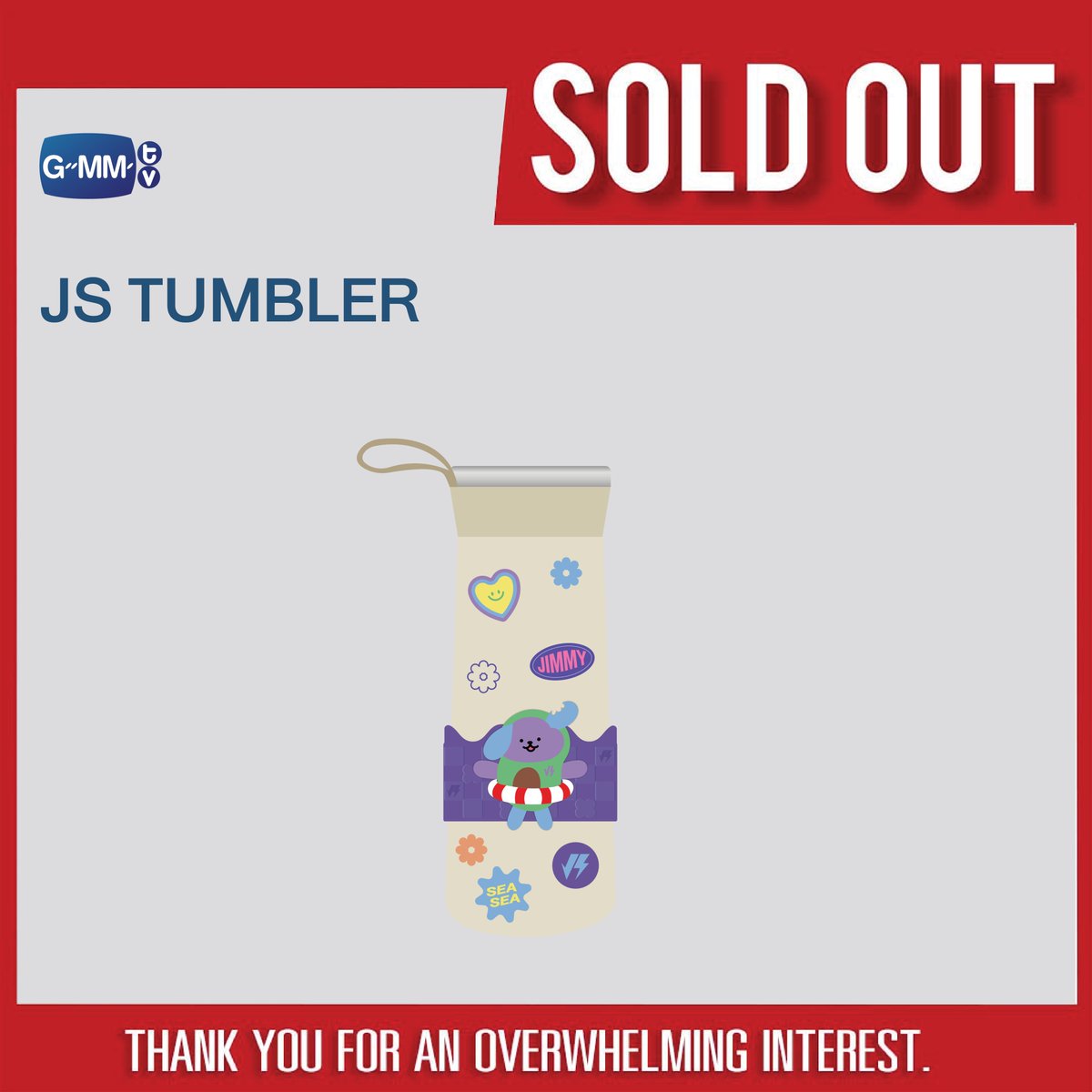 SOLD OUT! 🎉 🙏🏻 Thank you for an overwhelming interest in JS TUMBLER. #LastTwilightOnStage #JimmySea #จิมมี่ซี #GMMTV