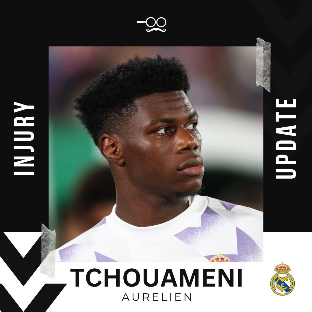 physioscout's tweet photo. Aurelien Tchouameni has suffered a "stress injury" on his left foot &amp; "20% chance" of making the UCL final. 

Possibilities inc. stress reaction/fracture, commonly on 2nd/3rd metatarsal.

We think it's a stress reaction based on timeline:
• 6 weeks recovery

#UCL #REABAY #RMFC https://t.co/GVvnVHZfFB